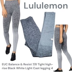 Lululemon athletica Women's Balance & Resist 7/8 Tight 25" Grey Ombre Leggings 4